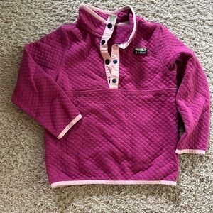 L.L. Bean Kids Magenta Quilted Sweatshirt